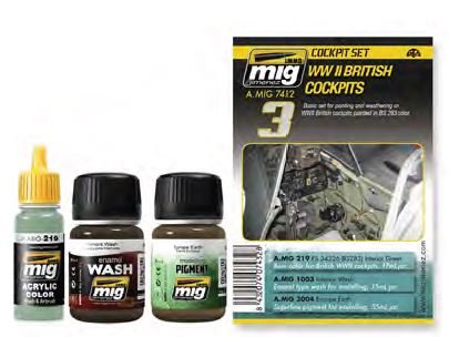 WWII British Cockpits Paint and Weathering Set Ammo of Mig Jimenez