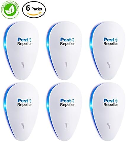 Ultrasonic Pest Control Repeller [Spring Special]- Electronic Mouse Repellent Plug In for Insect - Mice, Mouse, Bed Bugs, Spiders, Mosquitoes, Roaches, Ants - No more Trap, Spray &amp; Bait (6 Packs) …
