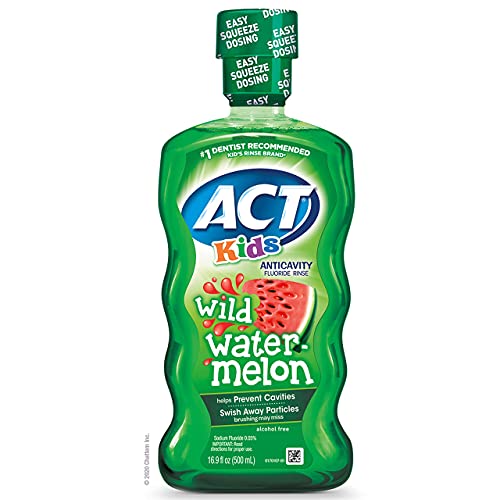 ACT Kids Anticavity Fluoride Rinse Wild Watermelon, Accurate Dosing Cup