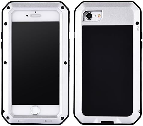 iPhone 8 SE 2020 Case, Amever Aluminum Alloy Protective Metal Extreme Water Resistant Shockproof Military Bumper Heavy Duty Cover Shell Case for iPhone 7/8 4.7 Inch - Silver