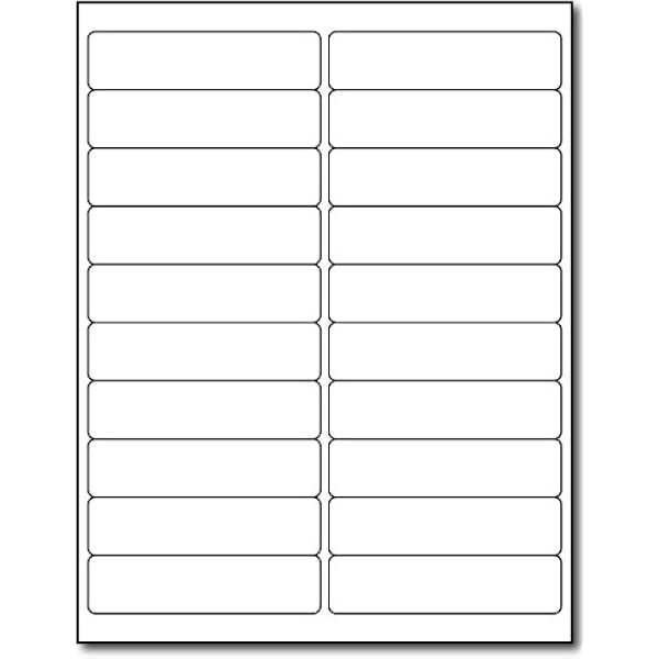 Amazon.com : Adhesive 1" x 4" Labels, 20 Labels per Sheet - Blank White  Matte Finish - Printable Mailing Address Stickers for Inkjet/Laser Printers  - 25 Sheets / 500 Labels : Office Products