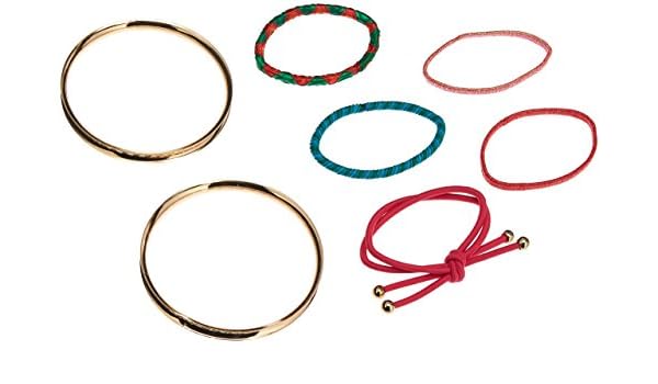 Goody Boutique Hair Tie Bracelets Skinny Gold 7 Count Amazon