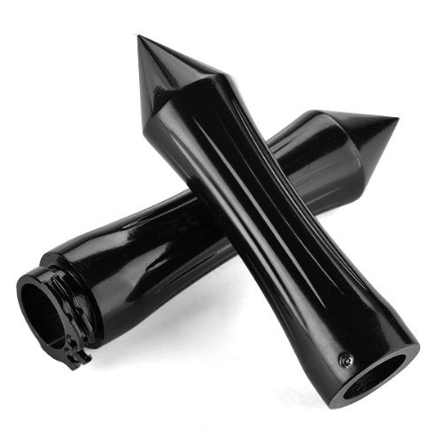 Spiked Motorcycle 1" Handlebar Hand Grips w/Throttle For Honda Kawasaki Suzuki Yamaha Custom Bike (black) - Thumbnail 6