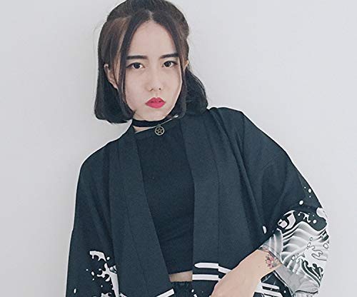 Kimonos Woman Japanese Kimono Cardigan Cosplay Shirt Blouse for Women Japanese Yukata Kimono,Color15,One Size