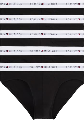 Slip Uomo Confezione da 5 Cotone Elasticizzato, Multicolore (Black/Black/Black/Black/Black), M
