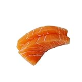 Transcend11 2pcs Fake Sashimi Salmon Faux Simulation Lifelike Meat Food Home House Party Kitchen Cabinet Desk Decoration Hotel Store Display Model Photography Props Kids Play Food Toy
