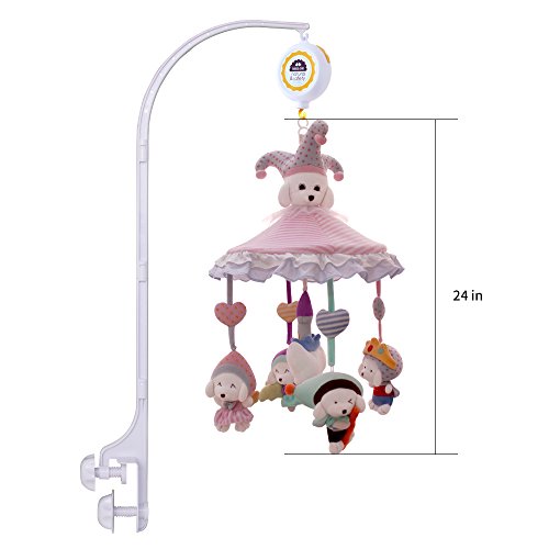 SHILOH Baby Crib Decoration Newborn Gift 60 tunes Pllush Musical Mobile (Poodle Triangle) - Thumbnail 2