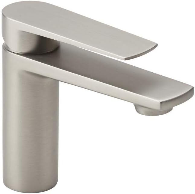 Milano Hunston Mono Basin Mixer Tap Lever Handle Brushed Nickel Single Hole