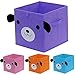 Onlyeasy Foldable Toy Storage Box, Bedroom Bin Organizer Nursery Basket, Cube Storage Box Container for Kids & Toddlers, 30 x 30 x 30 cm, Dog Pattern, 4 Colors, MXDGOB04P