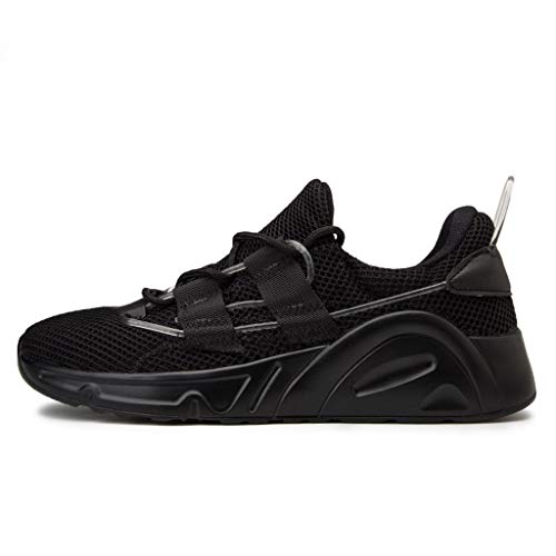 DondPO Men's Walking Athletic Shoes Comfort Casual Sneaker Cross Training Running Footwear Tennis Racquetball Indoor Black - Thumbnail 6