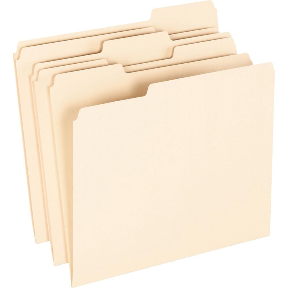 Earthwise by Pendaflex 74520 Recycled Paper File Folder, 1/3 Cut, LTR, Manila (Box of 100)