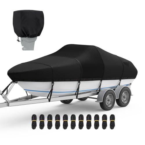 Rvmasking Trailerable Boat Cover 1400D Center