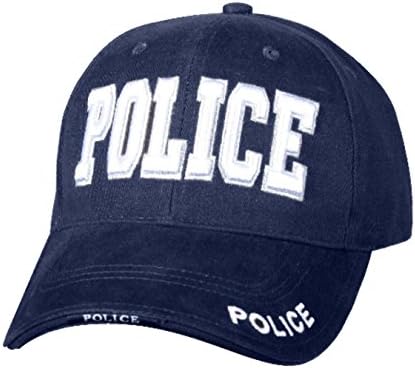 Police - Law Enforcement, Baseball Cap Hat, 3D Embroidery, 100% Cotton Navy Blue