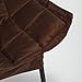 Casual Home Milano Chair with Black Metal Frame and Microsuede Outer Cover, Brown