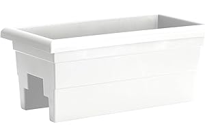 Root & Vessel Countryside Rail Planter, White, 24"