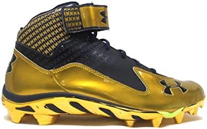 U Under Amour Men's Team Spine Fierce Wide Football Cleats (14 Wide, Metallic Gold/Midnight Navy/Metallic Gold)