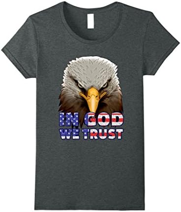 Womens "In God We Trust" Freedom Shirt XL Dark Heather