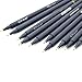 Ohuhu 10 Colors Dual Tips Art Sketch Twin Permanent Marker Pens Highlighters with Carrying Case for Drawing Coloring Highlighting and Underlining