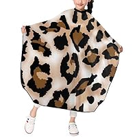 Children Barber Cape for Kid Haircut Umbrella Hair Catcher Kids Hair Styling Cutting Cape Apron Leopard Prints