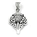 Scottish Spirit of Alba Thistle Celtic Knot Art Sterling Silver Pendant by Courtney Davis