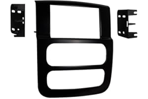Metra 95-6522B Double DIN Stereo Install Dash Kit for Select 2002-2005 Dodge Ram, Matte black (956522B)