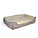 K&H Pet Products Self-Warming Lounge Sleeper Pet Bed Medium Brown Square Print 24