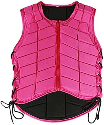 B Baosity Horse Riding Vest, Safety Shock Absorption Waistcoat Body Protective Gear - Zippered Front and Adjustable Lace Up Side