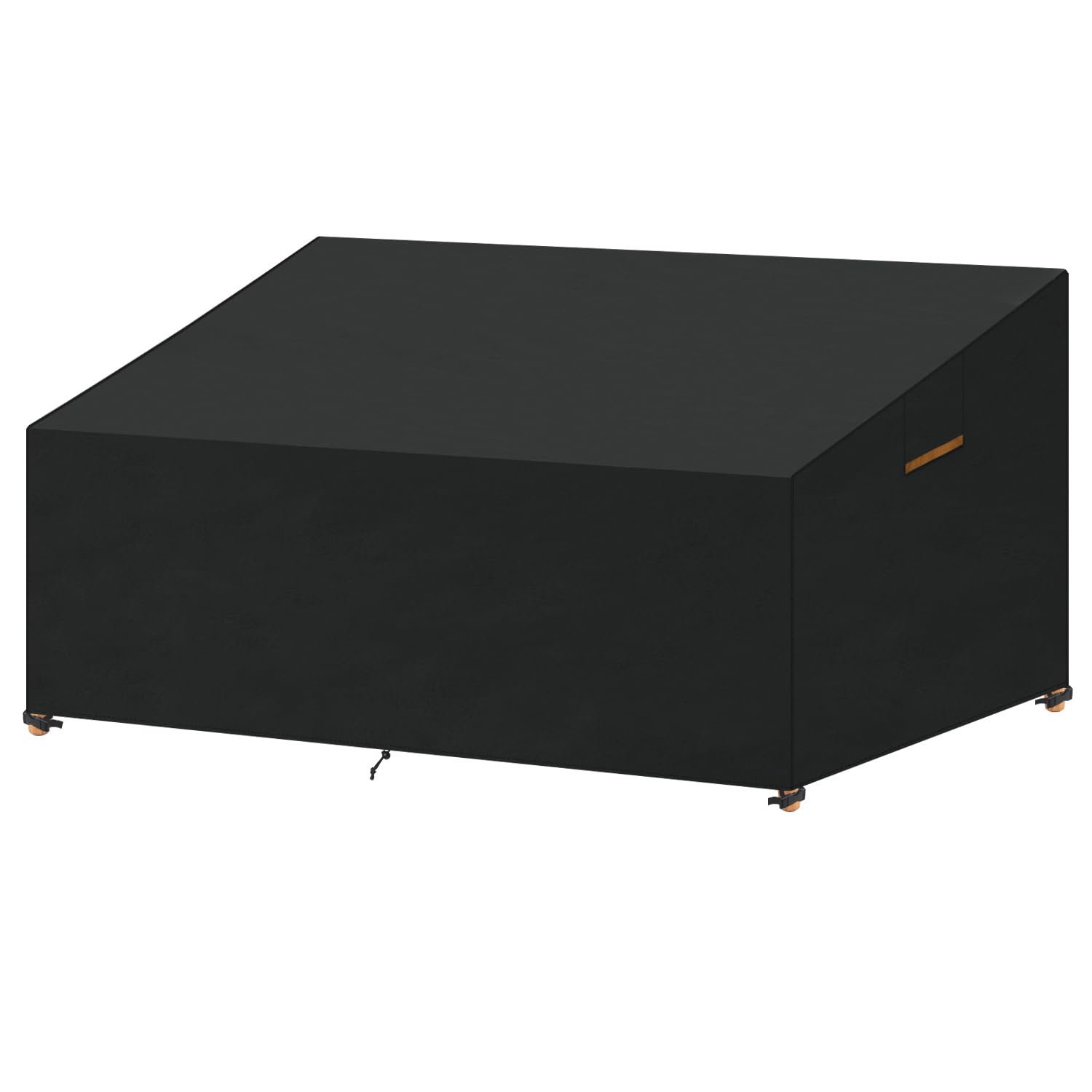 SanGlory 3-4 Seater Garden Sectional Sofa Cover Outdoor Garden Couch Covers Garden Lounge Seat Cover Waterproof Rattan Corner Sofa Covers for Outside, 240x99x61/89cm