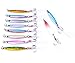 Aorace 10pcs 5.5cm/10g Casting Spoon Lures Fishing Spinners Salmon & Trout Minnow Baits with Feather