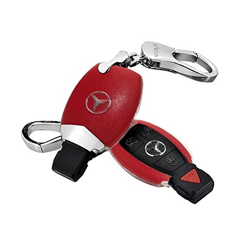 Yika red frosted car key case cover holder pouch remote…