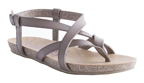 Blowfish Malibu Women's Granola Steel Grey Flat Sandal 9 M US - Thumbnail 3