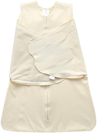 Lollo Baby Swaddle Sleepwear,Adjustable Wearable Blanket,100% Cotton Baby Sleeping Bag,Soft Beige,Small