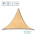 Lehood Sun Shade Sail Triangle 8' x 8' x 8' UV Block Canopy for Patio Backyard Lawn Garden Outdoor Activities，Sand