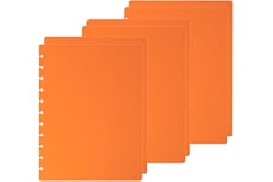 ITSYHPRO 3 Set Letter Discbound Notebook Covers DIY Disc Planner Candy Colors Compatible with Levenger Circa Arc TUL Eagle and Happy Planner(Orange,Letter)