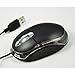 SODIAL(TM) USB LED Optical Wired Scroll Wheel Mini Mouse Mice For PC Laptop - Black