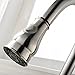 VAPSINT Solid Brass Single Handle Pull Out Sprayer Brushed Nickel Kitchen Sink Faucet, Pull Down Kitchen Faucet With Deck Plate