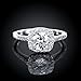 One Cent Online Eternal Love Women's 18K Rose/White Gold Plated CZ Crystal Engagement Rings Best Promise Rings Anniversary Wedding Bands for Lady Girl