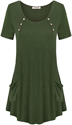 Jazzco Women's Comfy Shirts with Pockets Swing Tunic Top
