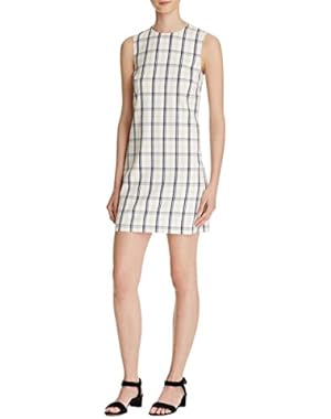 Womens Wool Plaid Wear To Work Dress