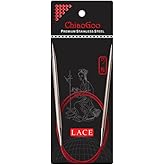 ChiaoGoo SS Red Lace Circular, 24-Inch (60 cm), US 2.5 (3 mm)