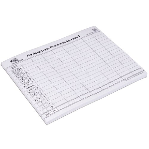 50 Sheet Scorepad for Mexican Train / Chicken Foot Dominoes
