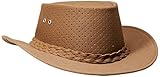 Aussie Chiller Bushie Perforated Hats Tan Large