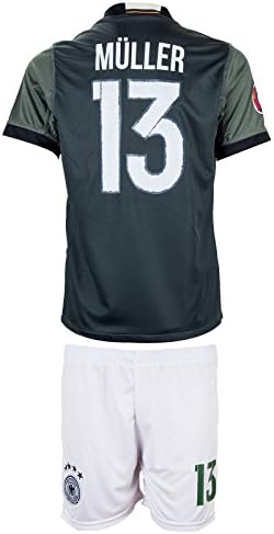 Germany UEFA Euro 2016 #13 Thomas Müller Away Soccer Kids Jersey & Shorts - Youth Sizes