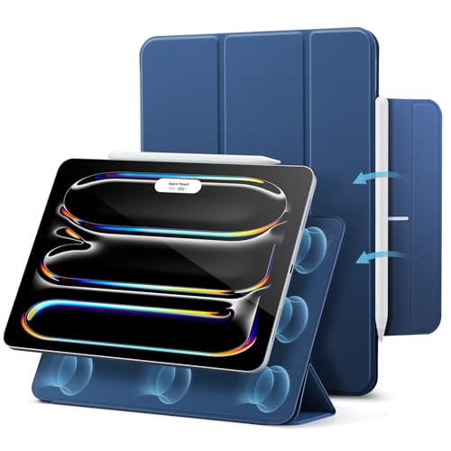 ESR für iPad Pro 13 Zoll Hülle M5/M4 (2025/2024), magnetische Befestigung, dünne Trifold Ständerhülle, unterstützt Pencil Pro & Pencil (USB-C), Auto R