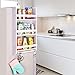 Refrigerator Side Storage Shelf, Sunix Fridge Storage Shelf Side Storage Wood Organizer Rack Shelf, 3 Tiers Kitchen Organizer Spice Jars Rack, Paper Towel Holder Space Saving