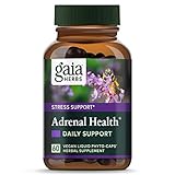 Gaia Herbs Adrenal Health Daily Support, Vegan Liquid Capsules, 60 Count - Stress Relief and Adrenal Fatigue Supplement, Holy Basil, Ashwagandha, Rhodiola Adrenal Complex