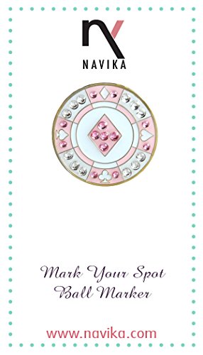 Poker Chip Diamond Swarovski Crystal Ball Marker (No Clip)