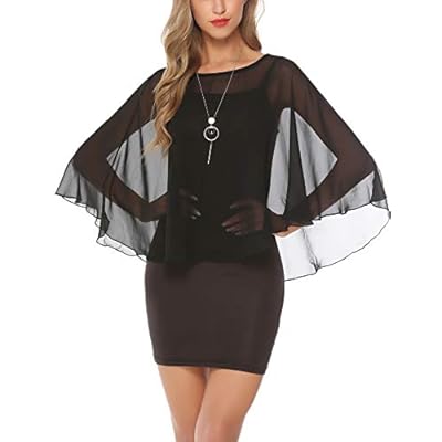 Abollria Womens Shawls Wraps Sheer Bridesmaid Chiffon Capes for Wedding Dresses Abollria Womens Shawls Wraps Sheer Bridesmaid Chiffon Capes for Wedding Dresses