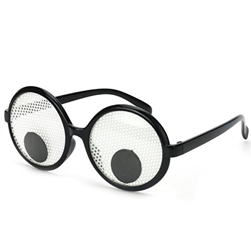 Googly Eyes Glasses – Plastic Round Party Favors, Novelty Shades, Party Toys, Funny Costume Glasses Accessories for Kids & Adults