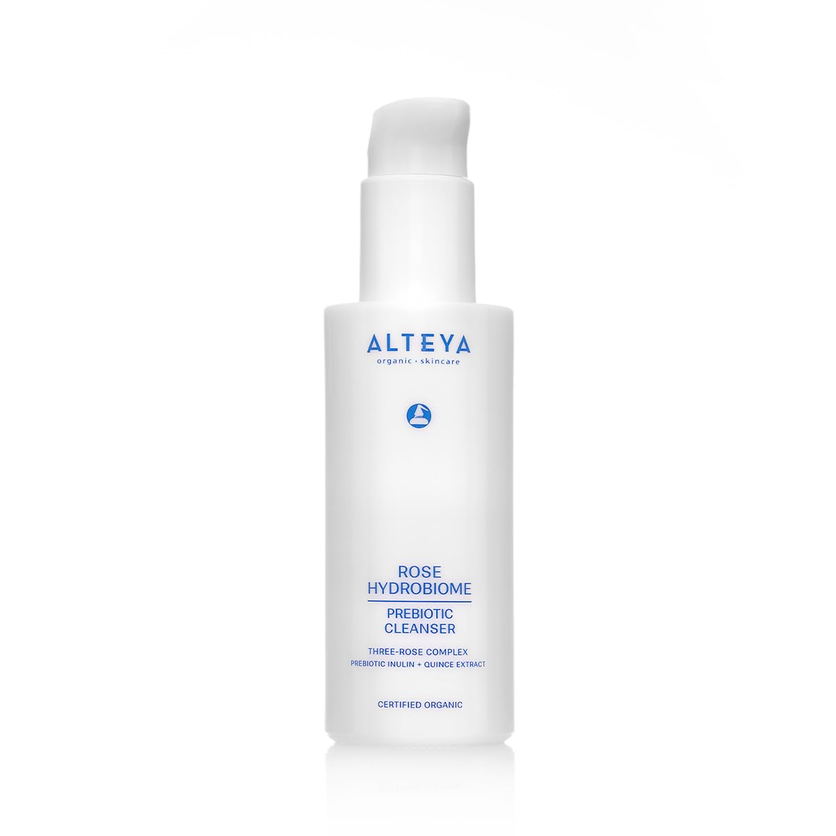 Alteya Organic Rose Hydrobiome Prebiotic Cleanser 120ml - NaTrue Certified Organic Skincare with Three-Rose Complex - Removes Make-up, Cleanses and Hydrates